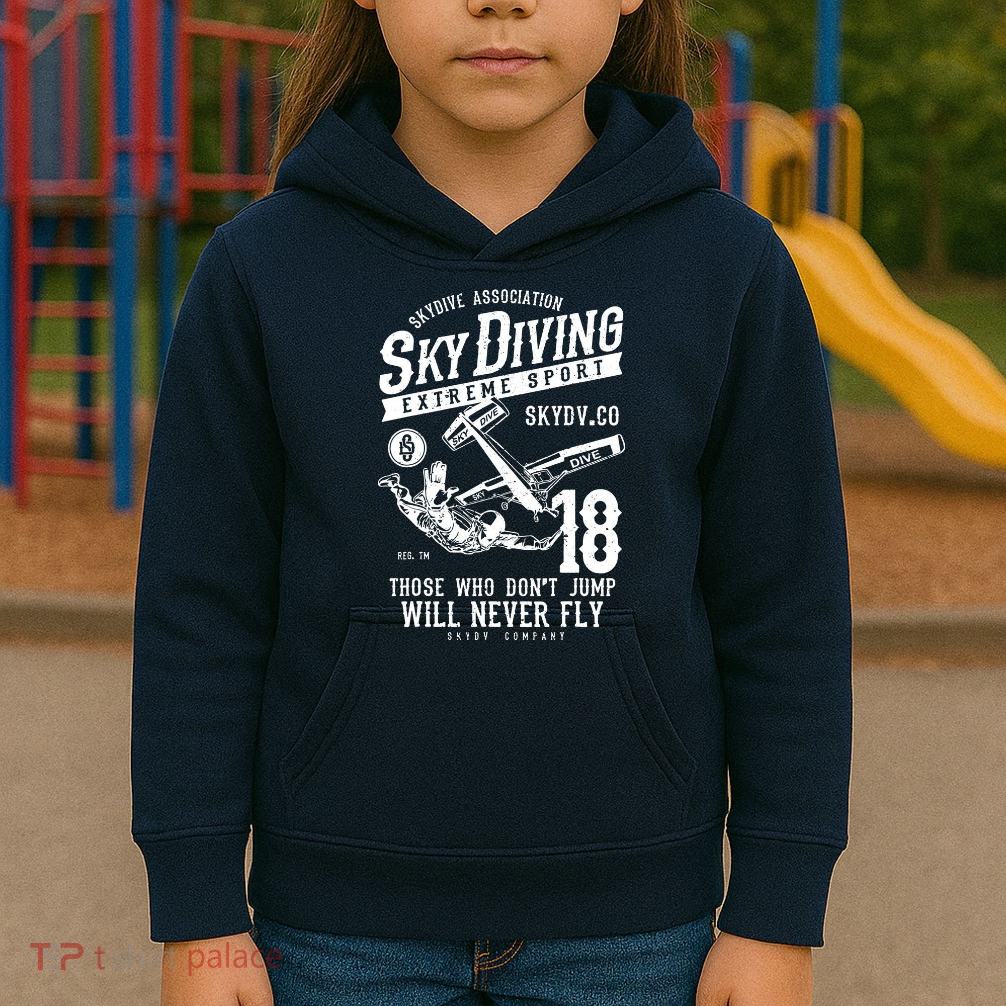 Skydiving Parachuting Skydive Tee Skydiver Kids Hoodie