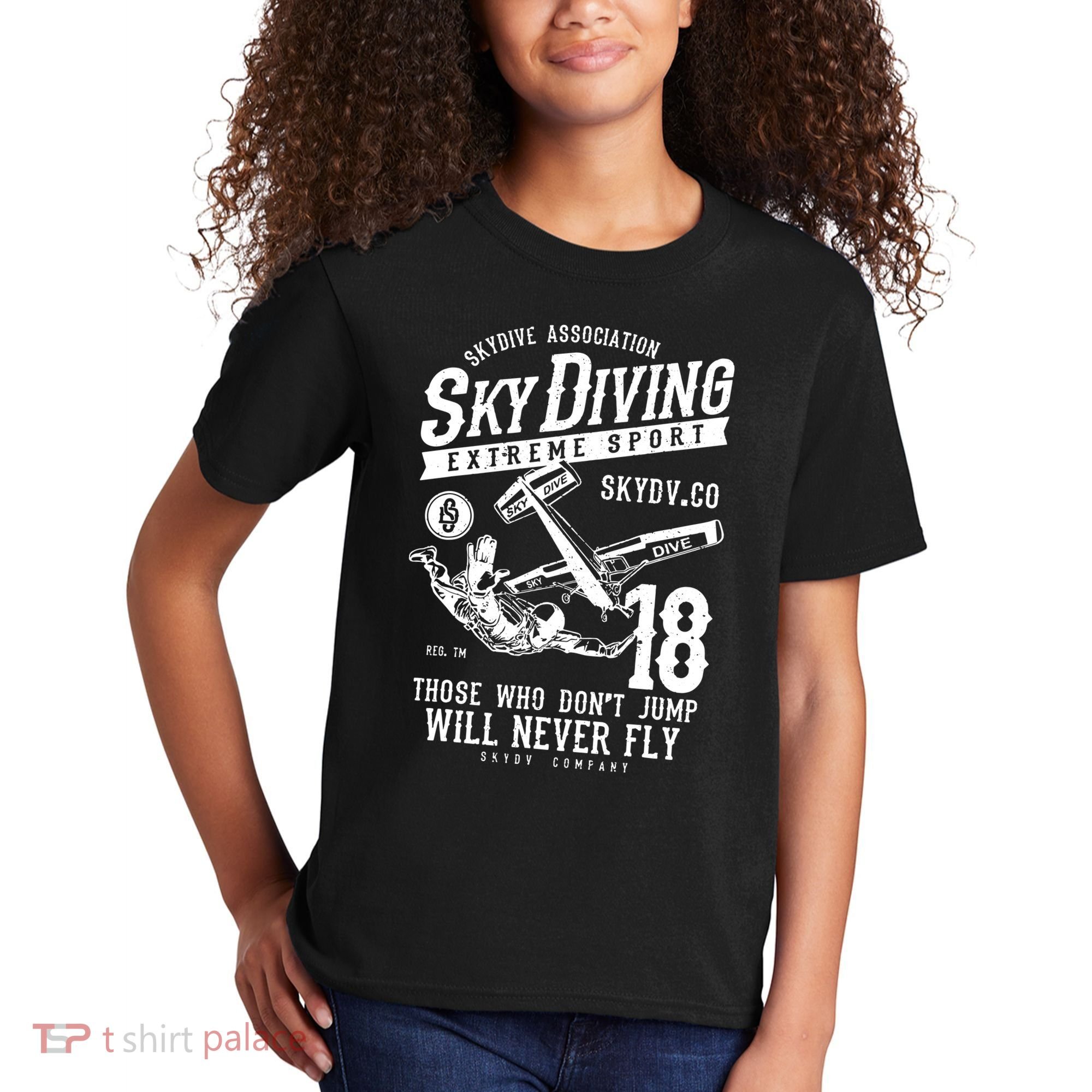 Skydiving Parachuting Skydive Tee Skydiver Kids T-Shirt
