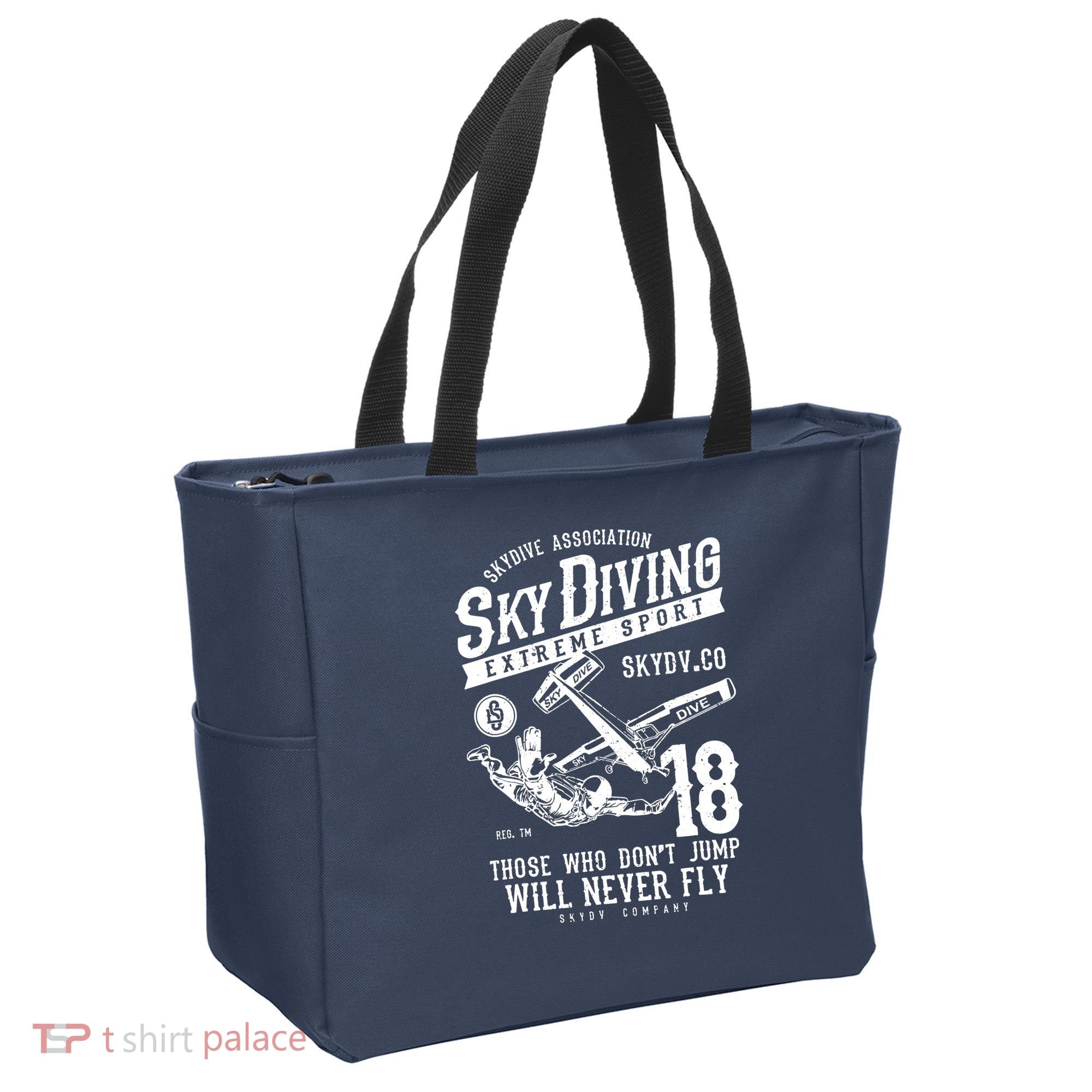 Skydiving Parachuting Skydive Tee Skydiver Tote Bag