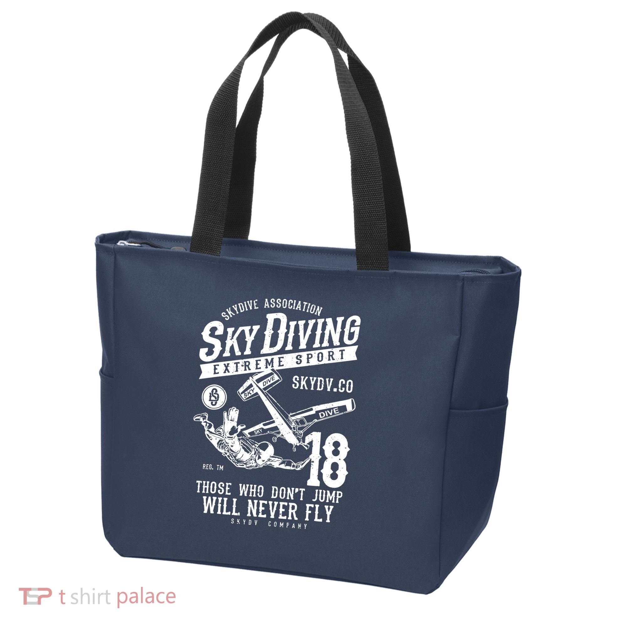 Skydiving Parachuting Skydive Tee Skydiver Tote Bag