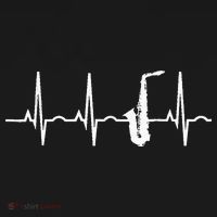 Saxophone Player Saxophone Heartbeat  Doggie Tank thumb 4