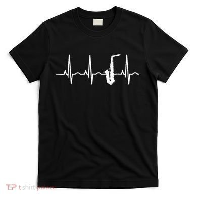 Saxophone Player Saxophone Heartbeat  T-Shirt