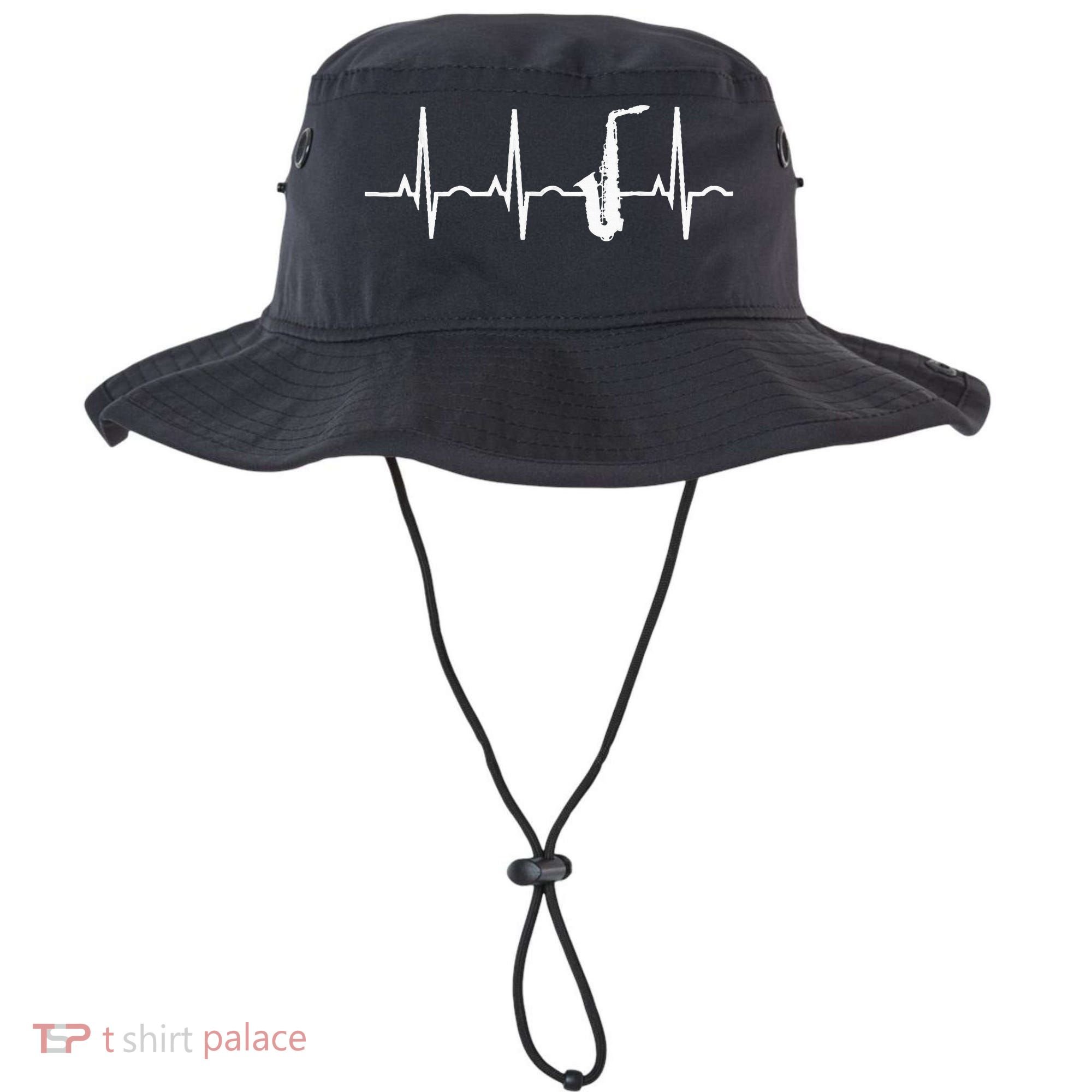 Saxophone Player Saxophone Heartbeat  Bucket Hat