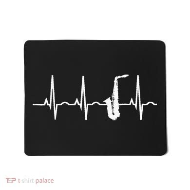Saxophone Player Saxophone Heartbeat  Mousepad