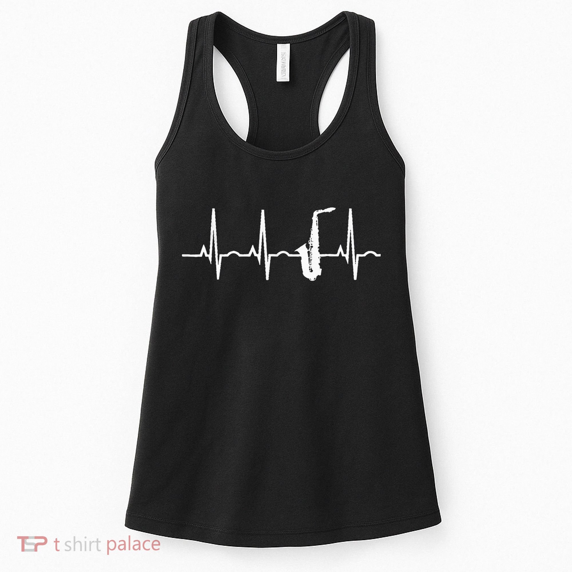 Saxophone Player Saxophone Heartbeat  Women's Tank Top