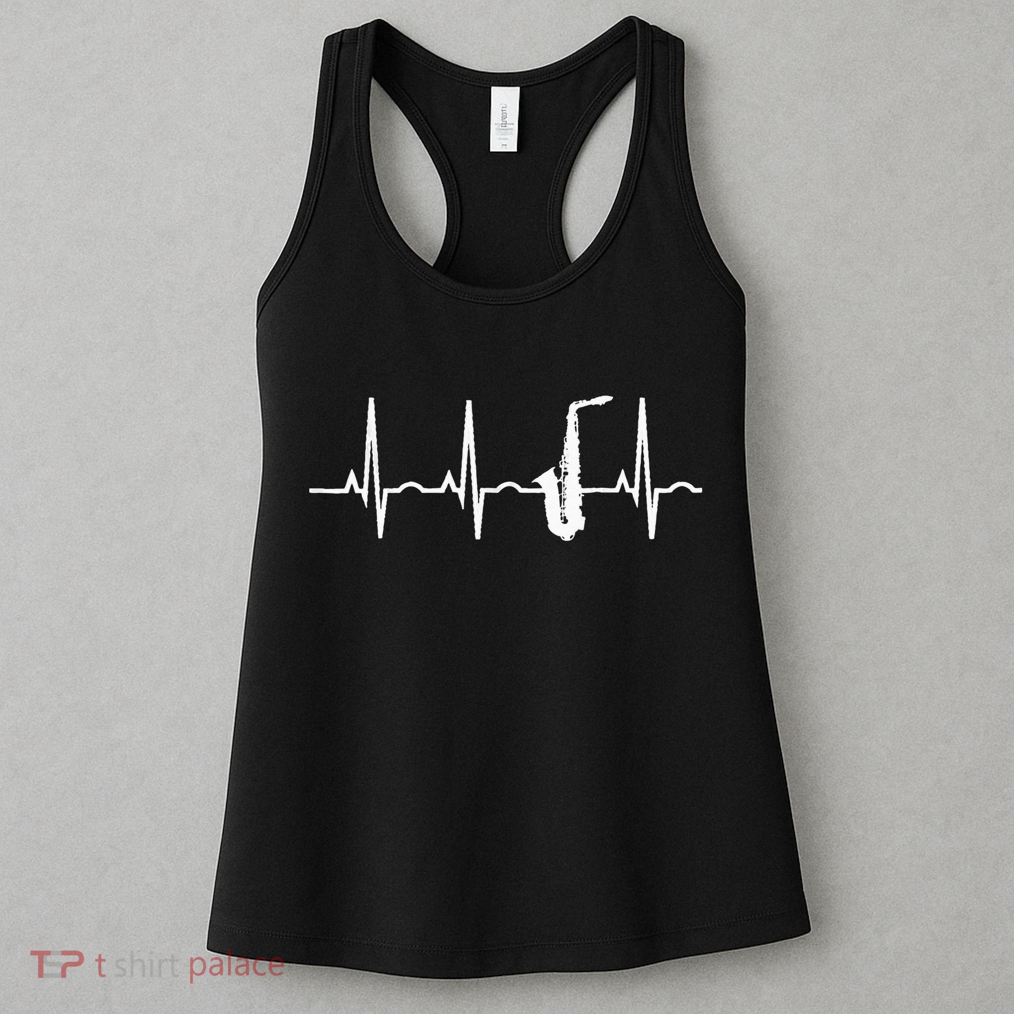 Saxophone Player Saxophone Heartbeat  Women's Tank Top
