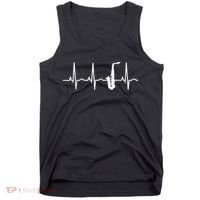 Saxophone Player Saxophone Heartbeat  Tank Top thumb 0