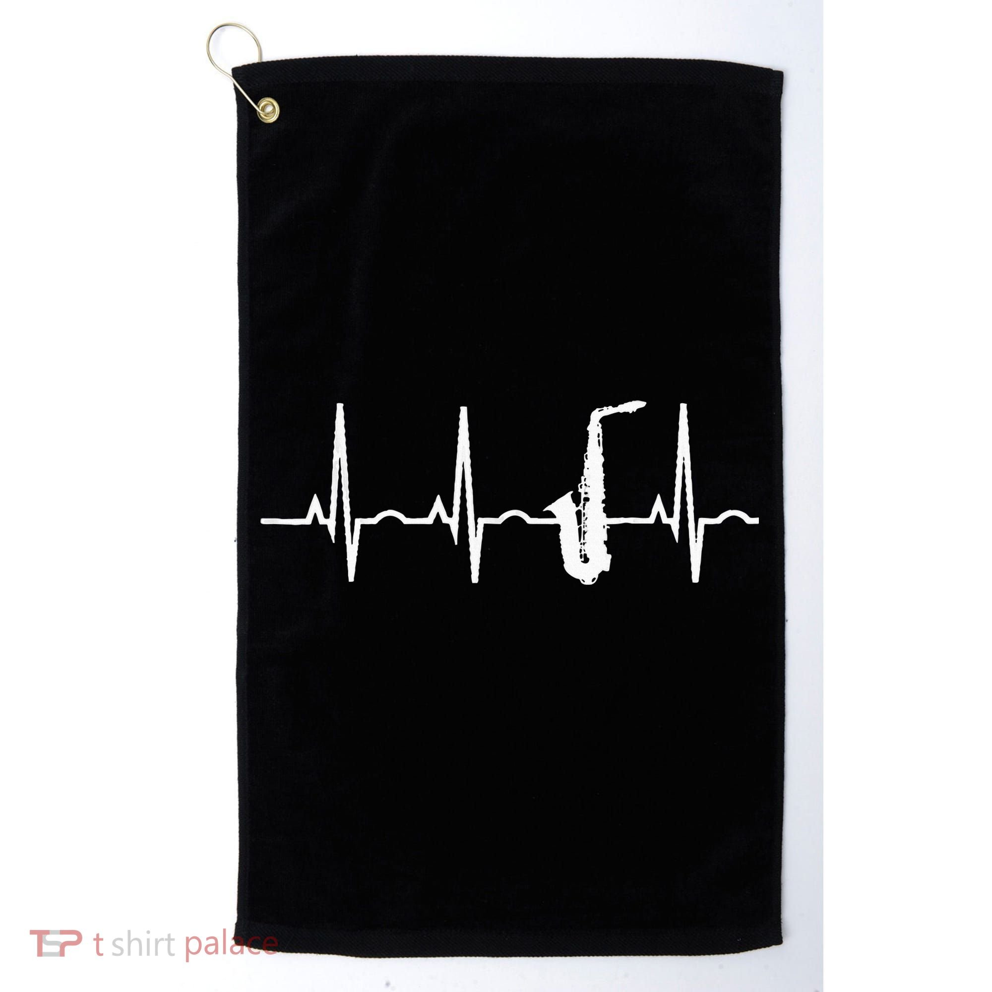 Saxophone Player Saxophone Heartbeat  Golf Towel