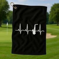 Saxophone Player Saxophone Heartbeat  Golf Towel thumb 1