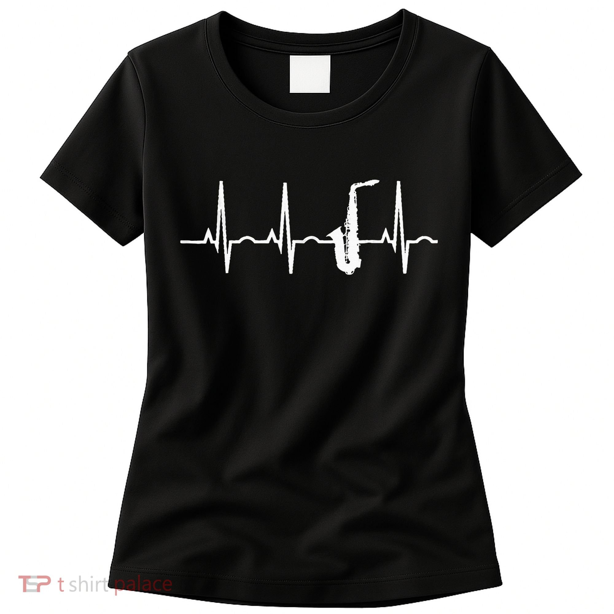 Saxophone Player Saxophone Heartbeat  Women's T-Shirt