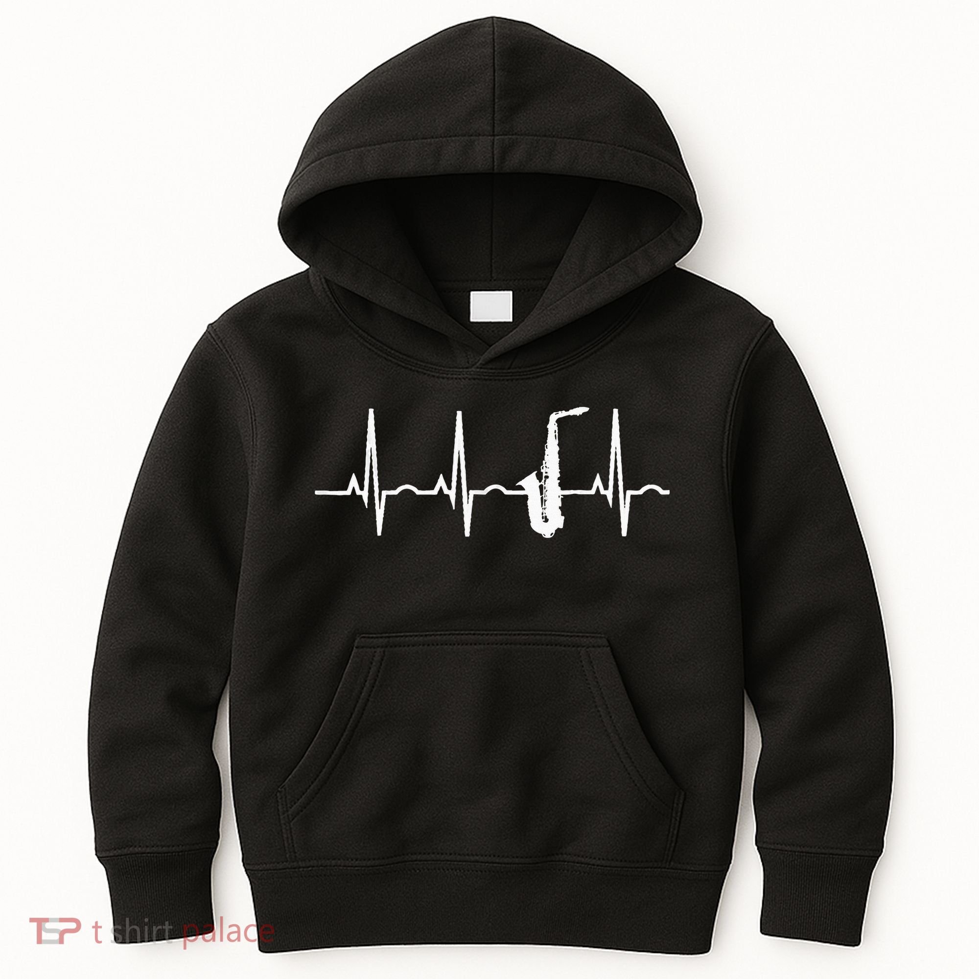 Saxophone Player Saxophone Heartbeat  Kids Hoodie
