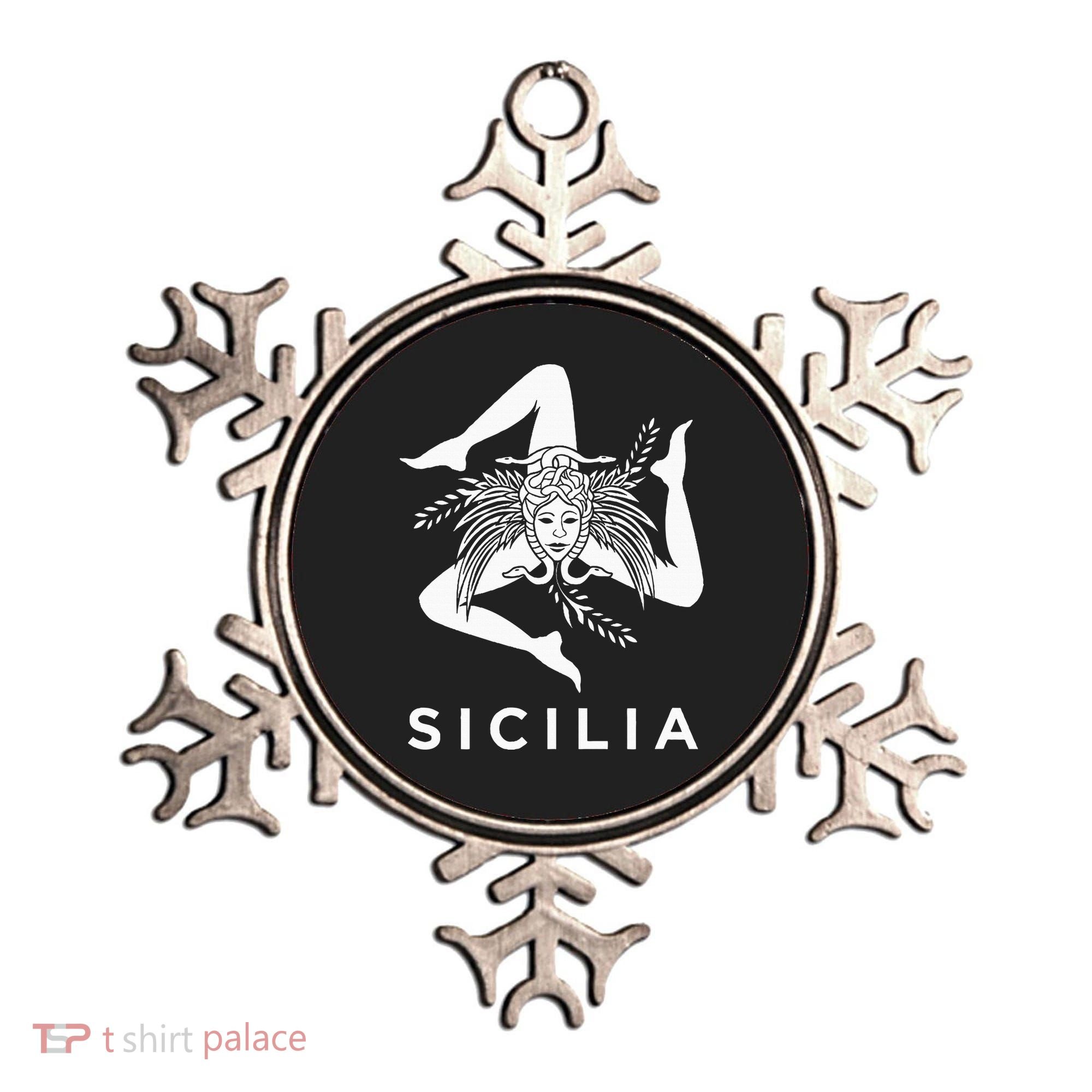 Sicilian Pride Sicilia Sicilian Flag Trinacria Ornament