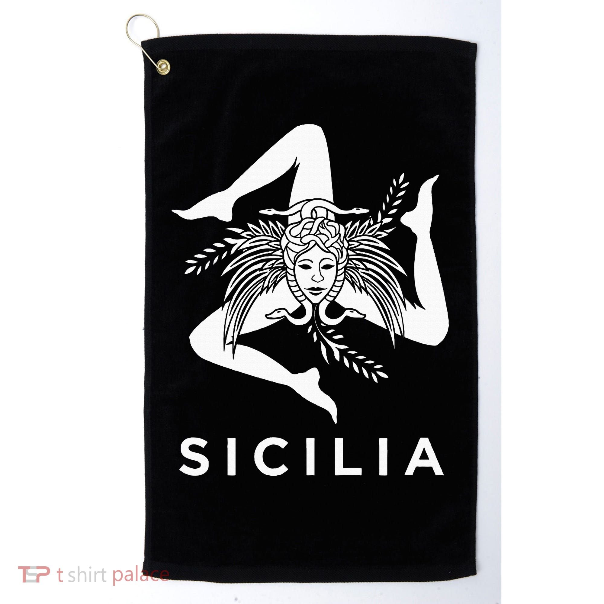 Sicilian Pride Sicilia Sicilian Flag Trinacria Golf Towel