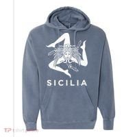 Sicilian Pride Sicilia Sicilian Flag Trinacria Comfort Colors Garment-Dyed Hooded Sweatshirt thumb 0