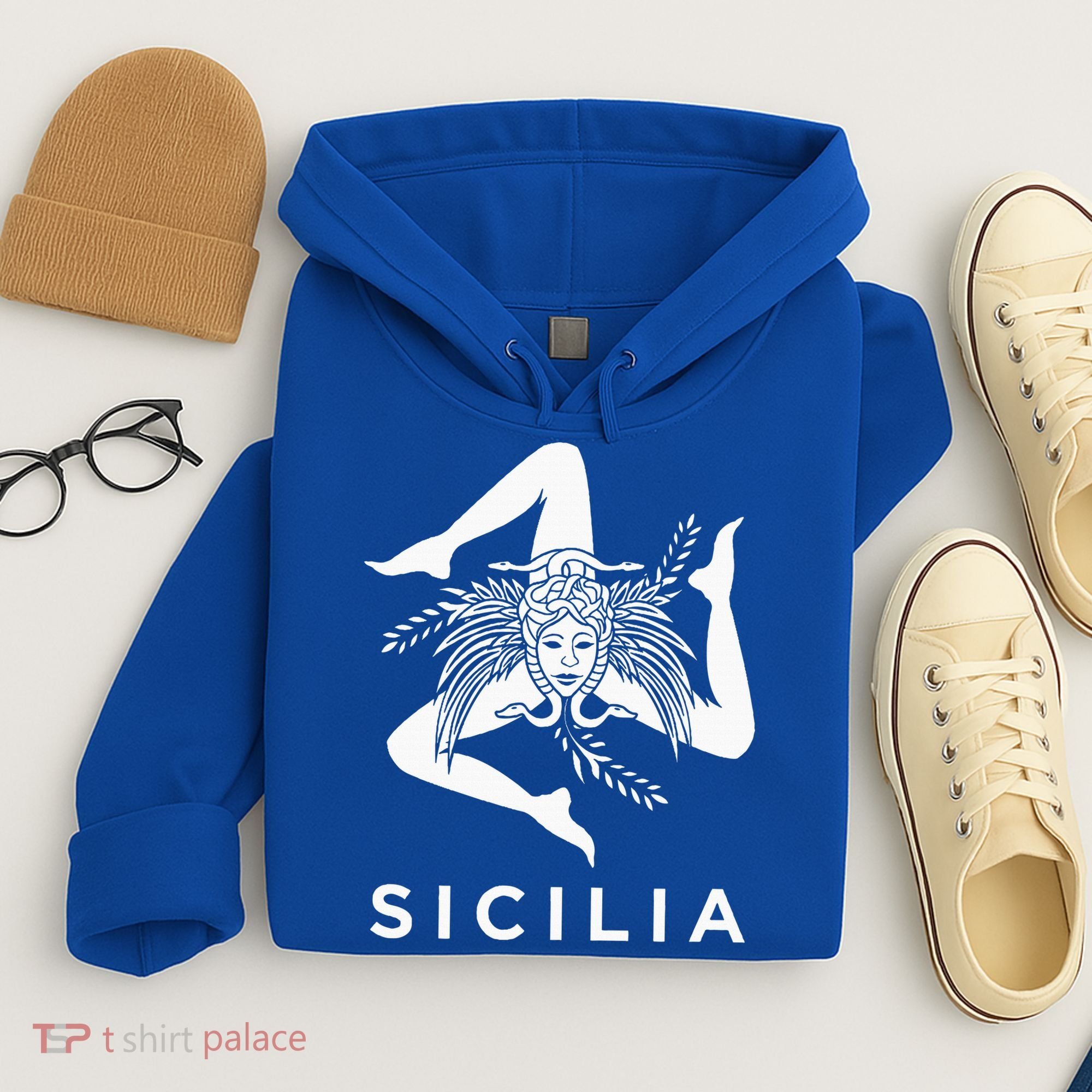Sicilian Pride Sicilia Sicilian Flag Trinacria Hoodie
