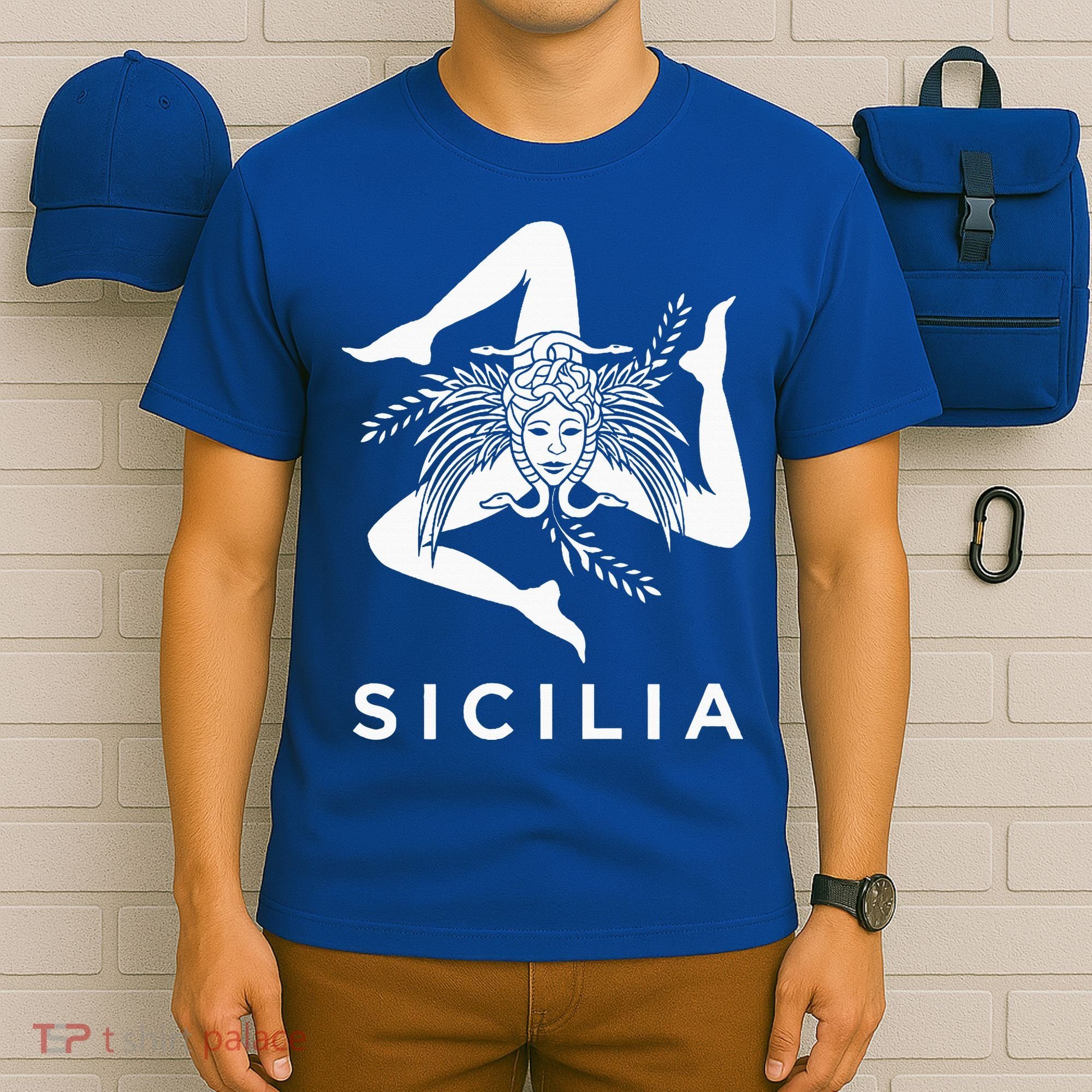 Sicilian Pride Sicilia Sicilian Flag Trinacria T-Shirt