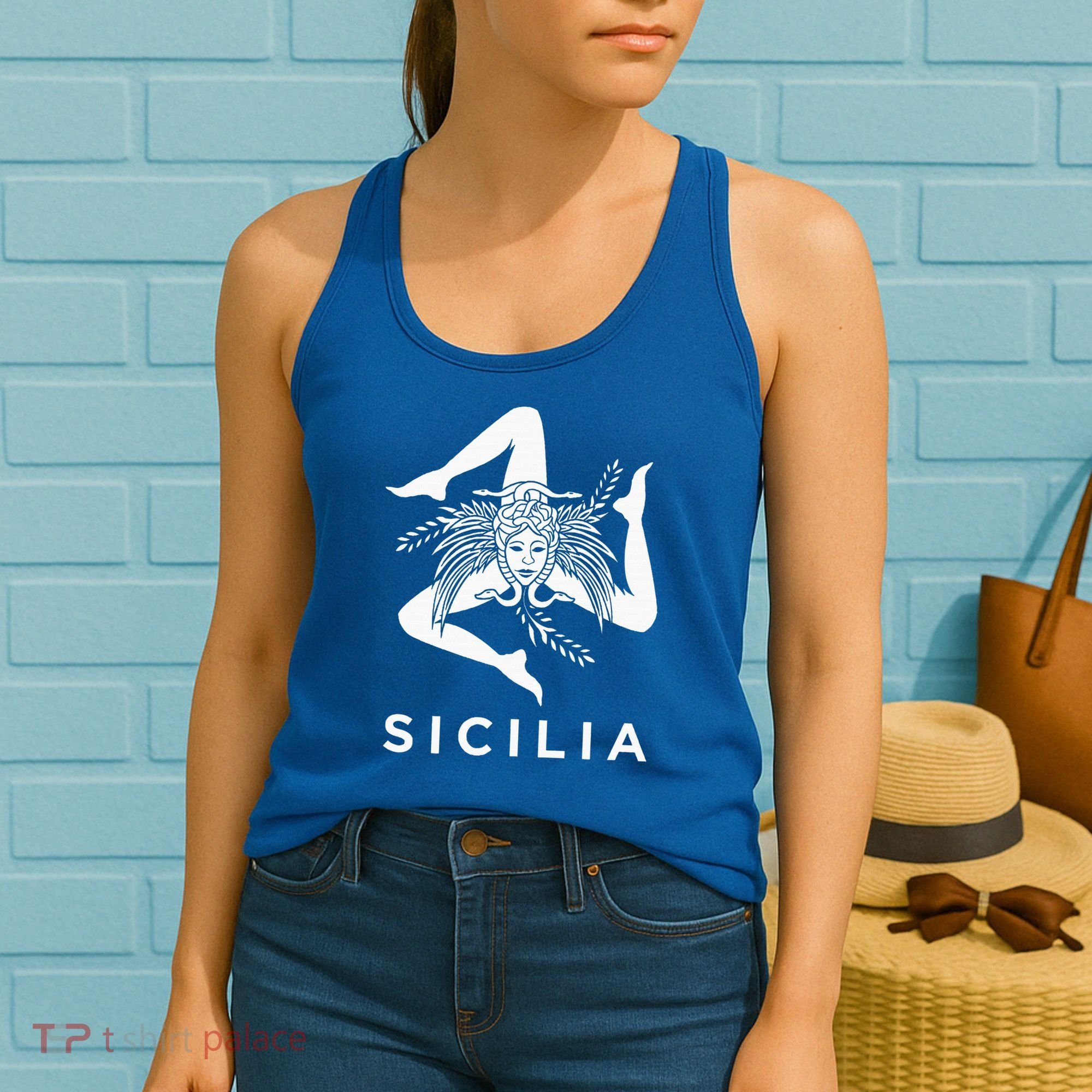 Sicilian Pride Sicilia Sicilian Flag Trinacria Women's Tank Top