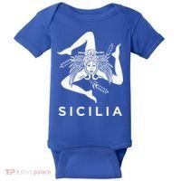 Sicilian Pride Sicilia Sicilian Flag Trinacria Baby Bodysuit thumb 0
