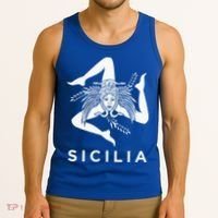 Sicilian Pride Sicilia Sicilian Flag Trinacria Tank Top thumb 3