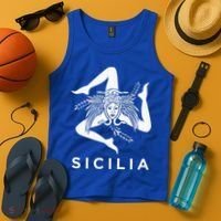 Sicilian Pride Sicilia Sicilian Flag Trinacria Tank Top thumb 4