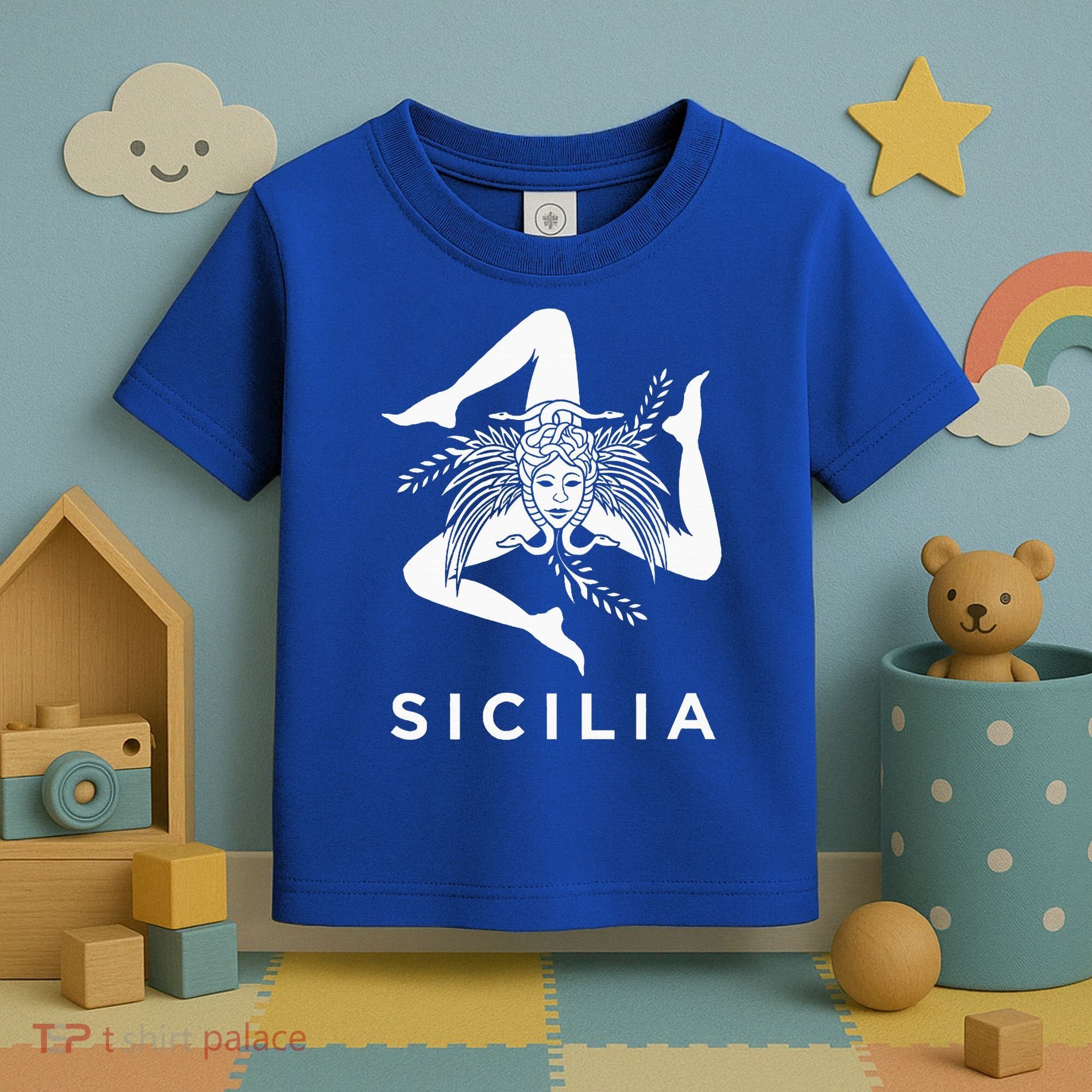 Sicilian Pride Sicilia Sicilian Flag Trinacria Toddler T-Shirt