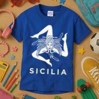 Sicilian Pride Sicilia Sicilian Flag Trinacria Kids T-Shirt thumb 3