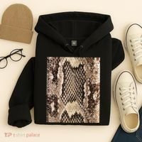 Snakeskin Print Snake Reptile Animal Rattlesnake Hoodie thumb 4