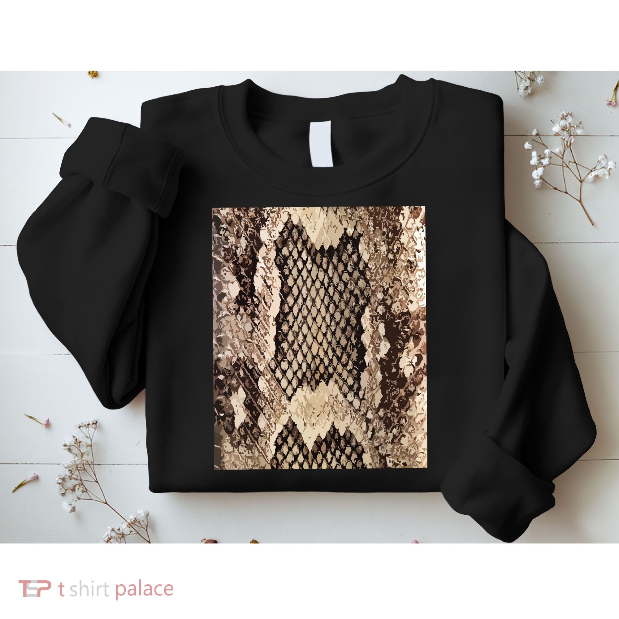 Snakeskin Print Snake Reptile Animal Rattlesnake Sweatshirt