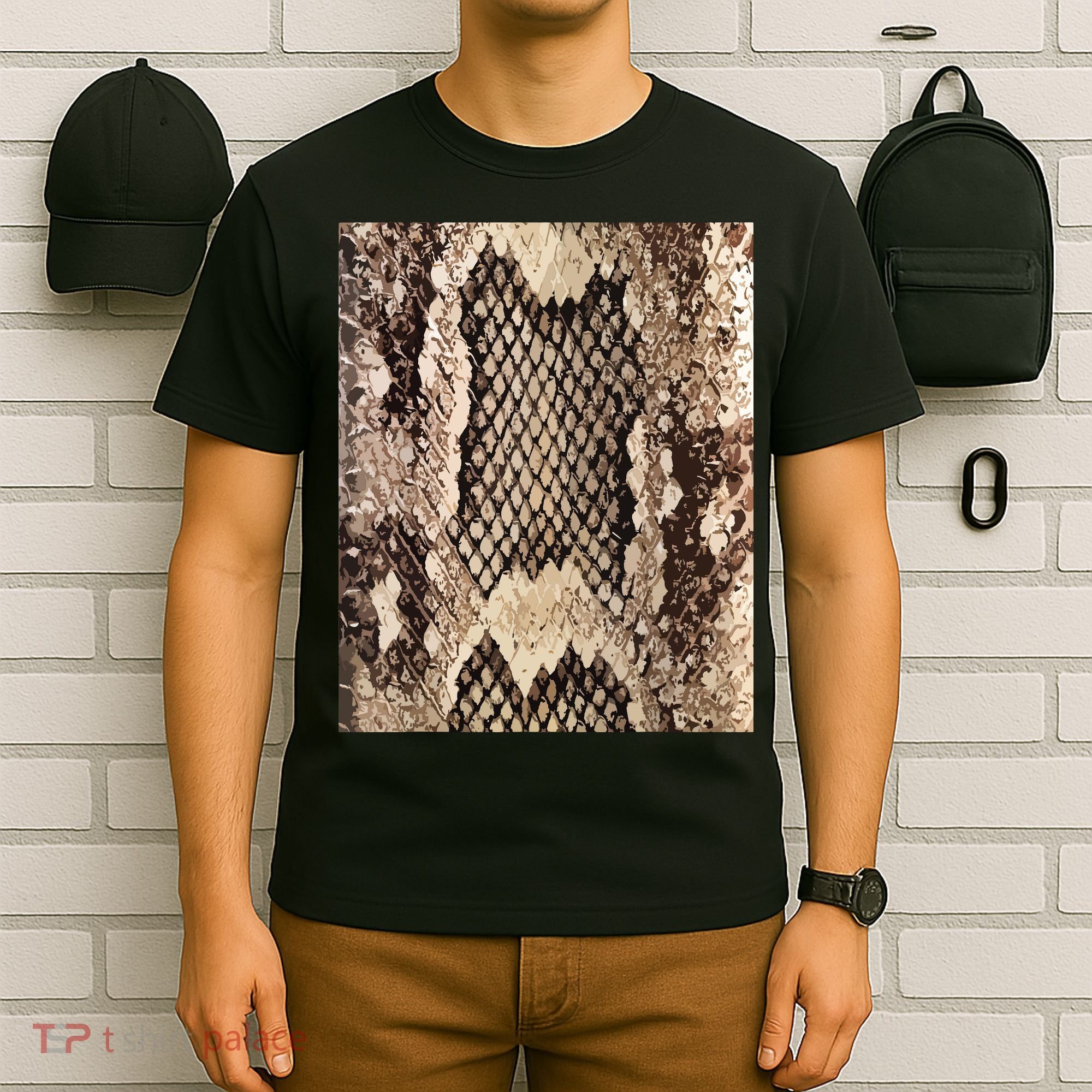 Snakeskin Print Snake Reptile Animal Rattlesnake T-Shirt