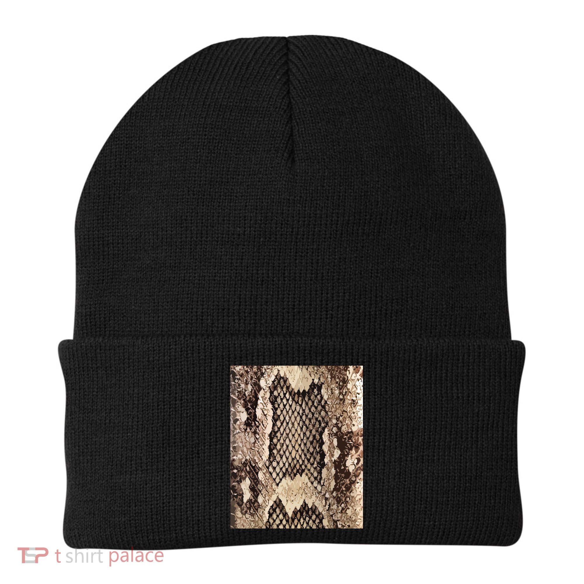 Snakeskin Print Snake Reptile Animal Rattlesnake Beanie