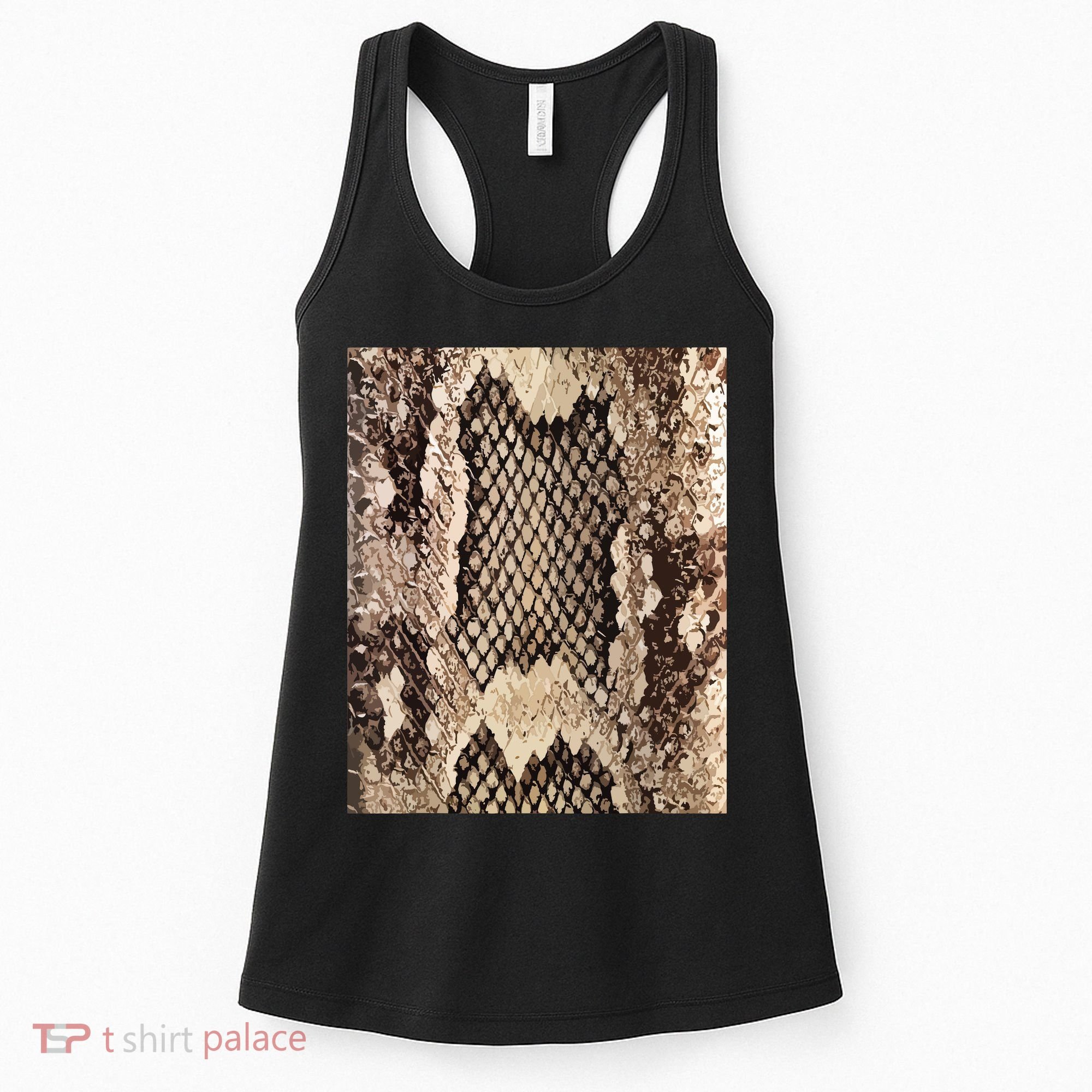 Snakeskin Print Snake Reptile Animal Rattlesnake Women's Tank Top