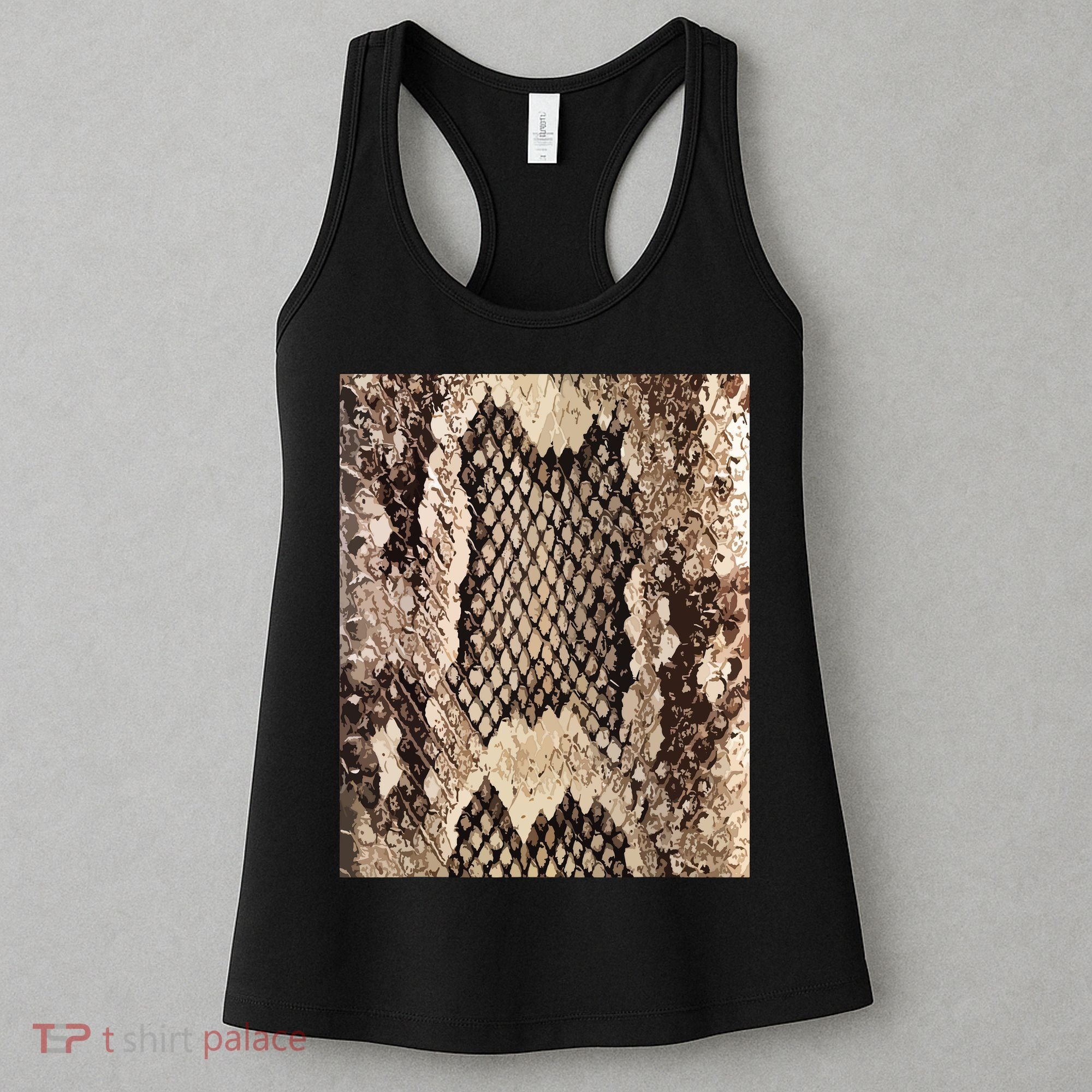 Snakeskin Print Snake Reptile Animal Rattlesnake Women's Tank Top