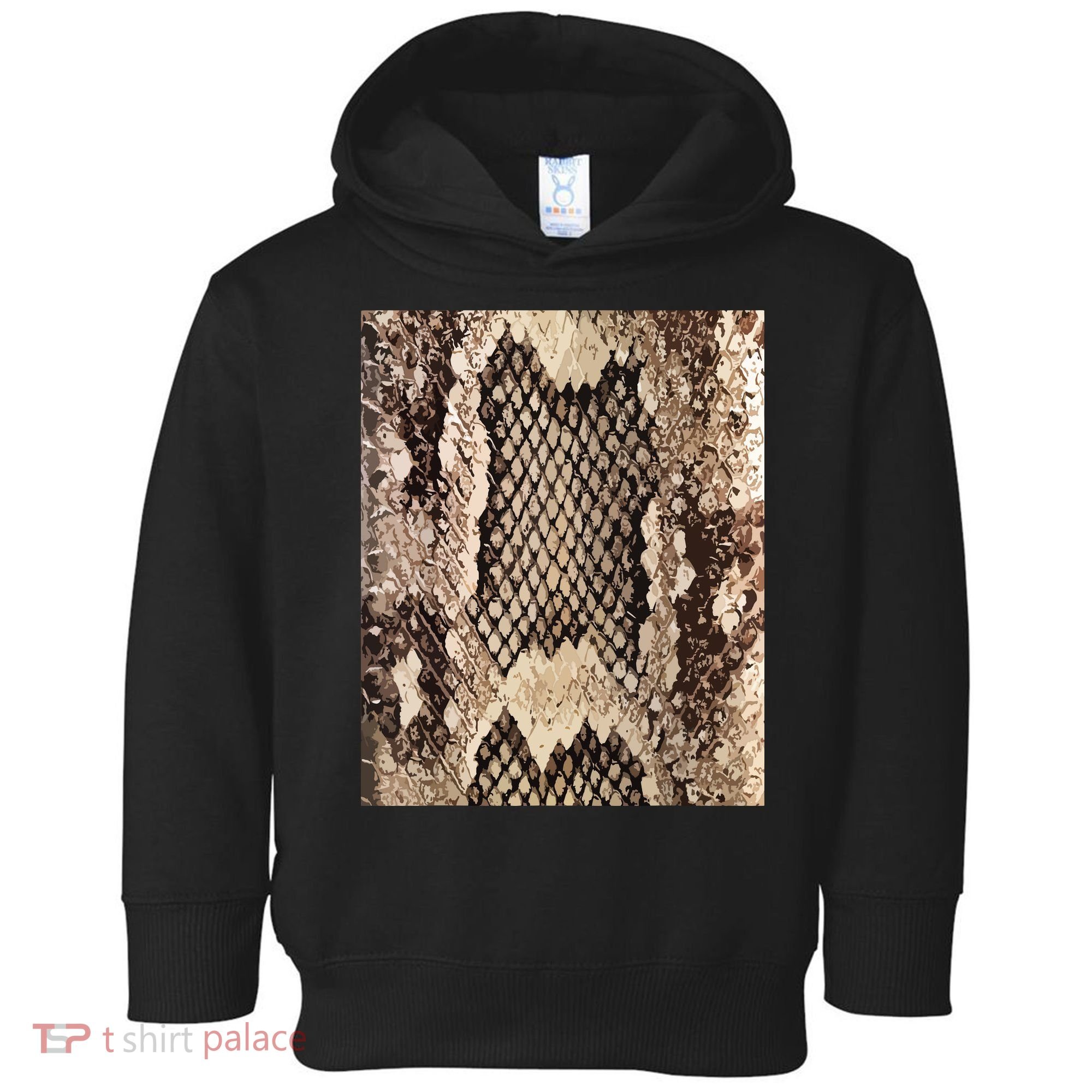 Snakeskin Print Snake Reptile Animal Rattlesnake Toddler Hoodie