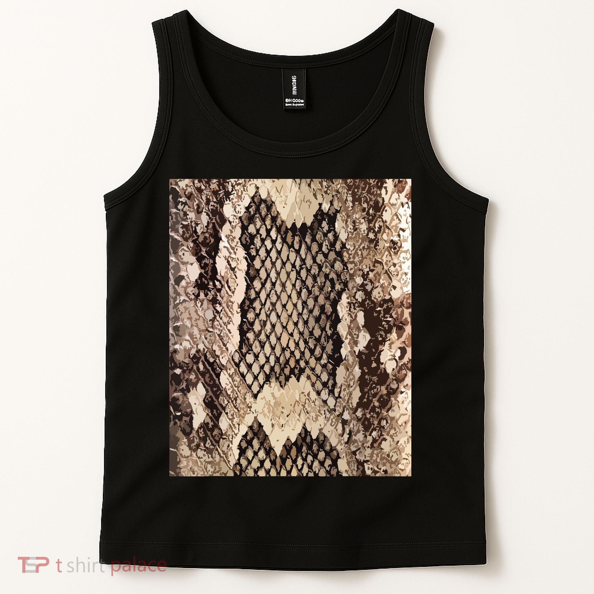 Snakeskin Print Snake Reptile Animal Rattlesnake Tank Top
