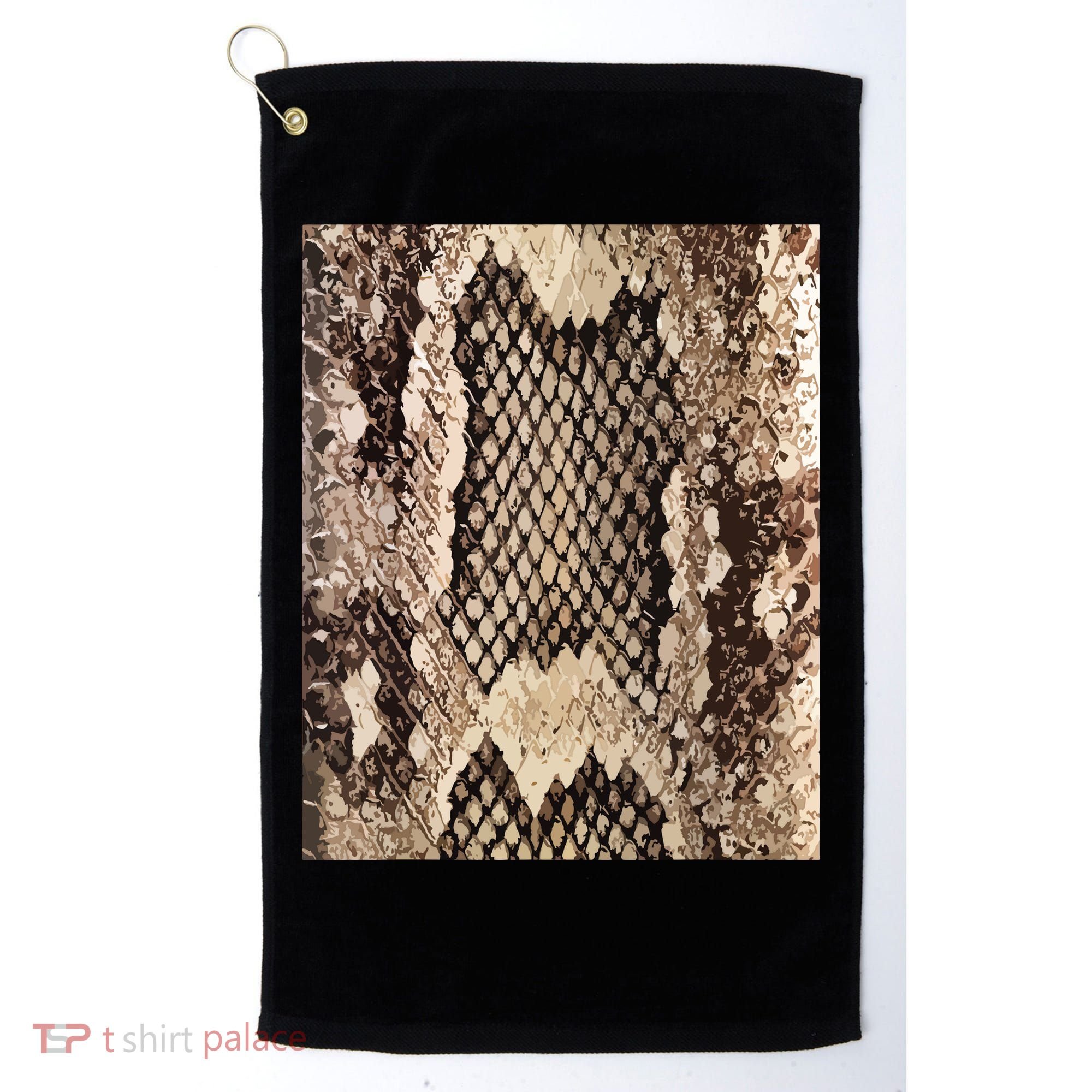 Snakeskin Print Snake Reptile Animal Rattlesnake Golf Towel