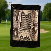 Snakeskin Print Snake Reptile Animal Rattlesnake Golf Towel thumb 1