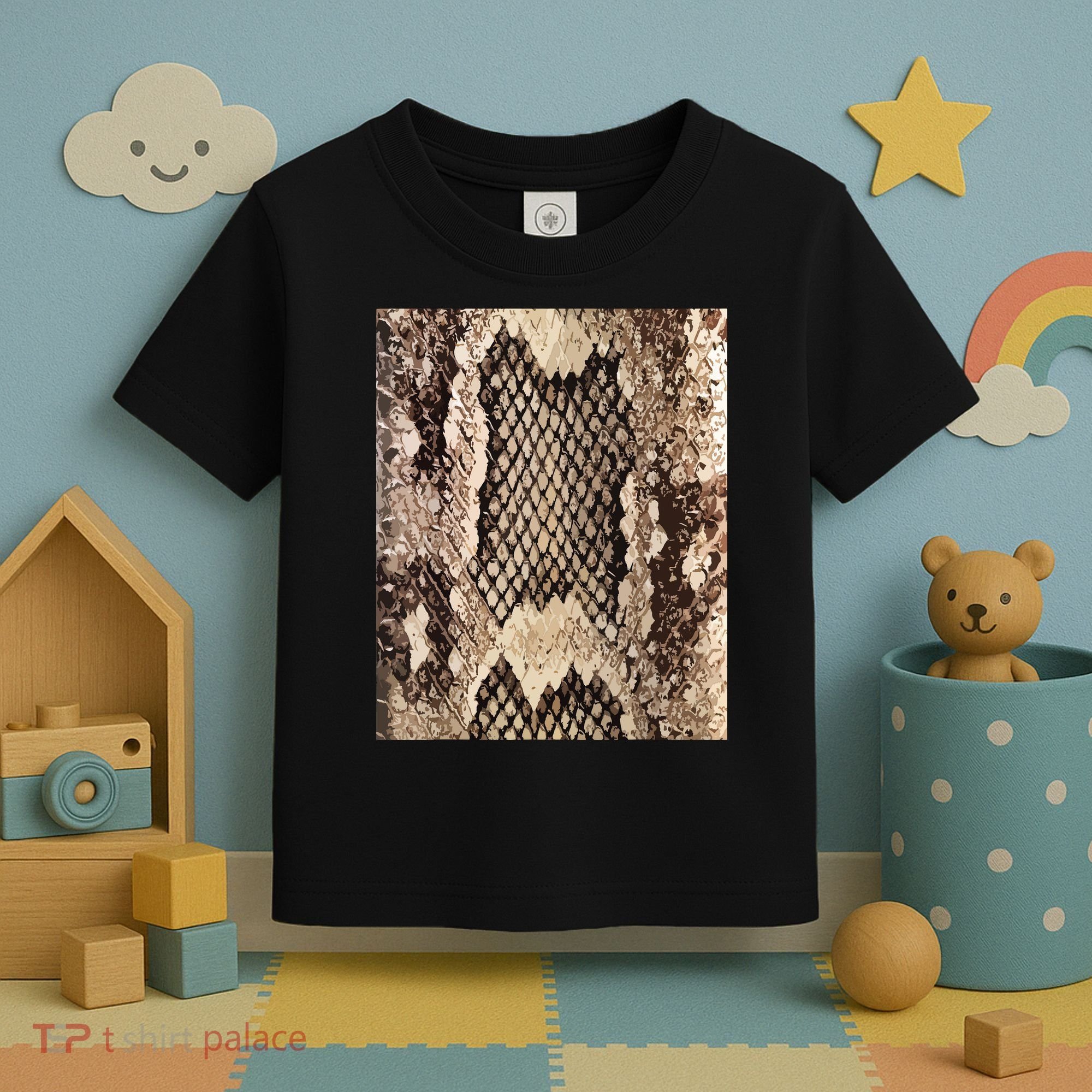 Snakeskin Print Snake Reptile Animal Rattlesnake Toddler T-Shirt