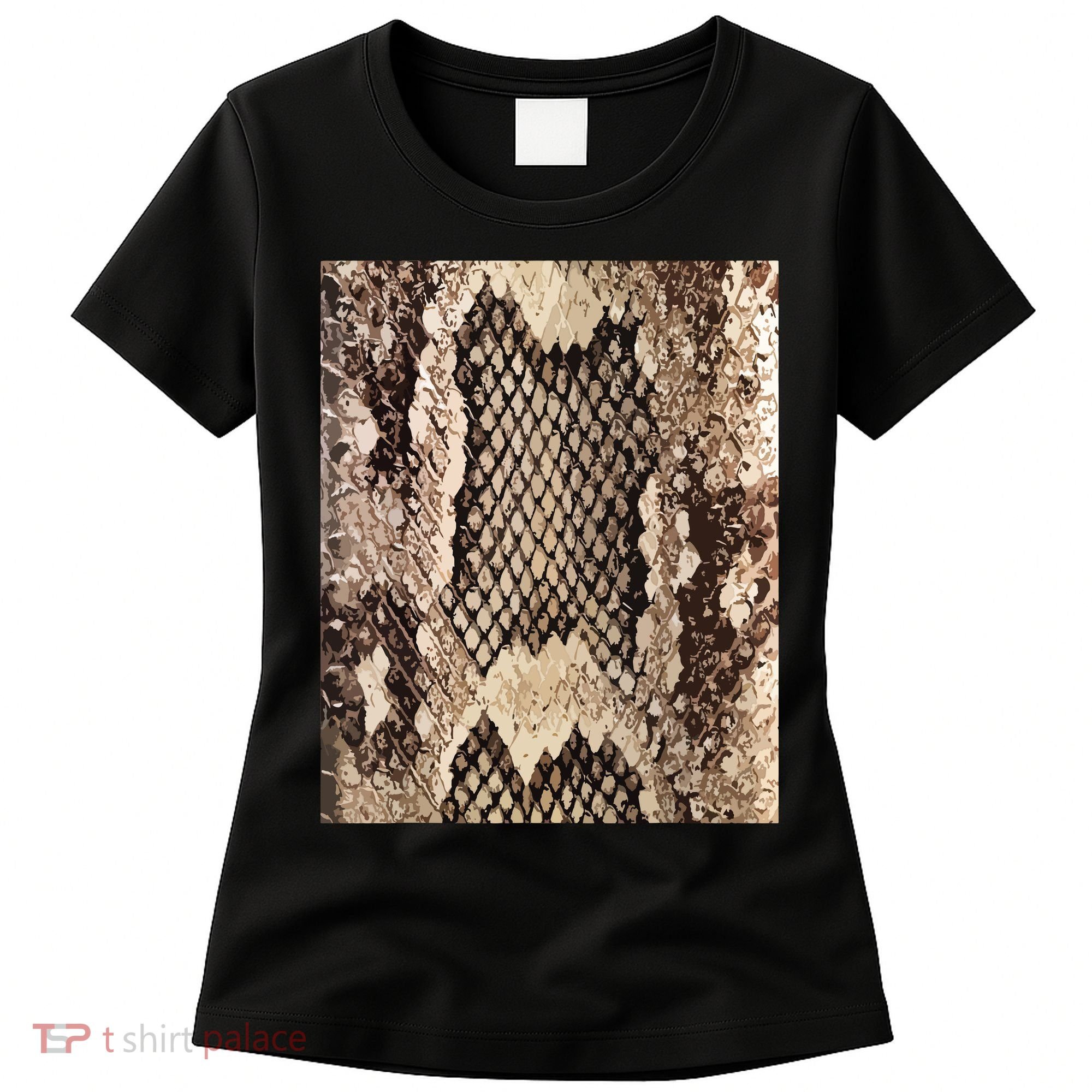 Snakeskin Print Snake Reptile Animal Rattlesnake Women's T-Shirt