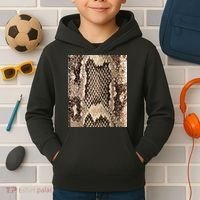 Snakeskin Print Snake Reptile Animal Rattlesnake Kids Hoodie thumb 2