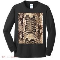 Snakeskin Print Snake Reptile Animal Rattlesnake Kids Long Sleeve Shirt thumb 0