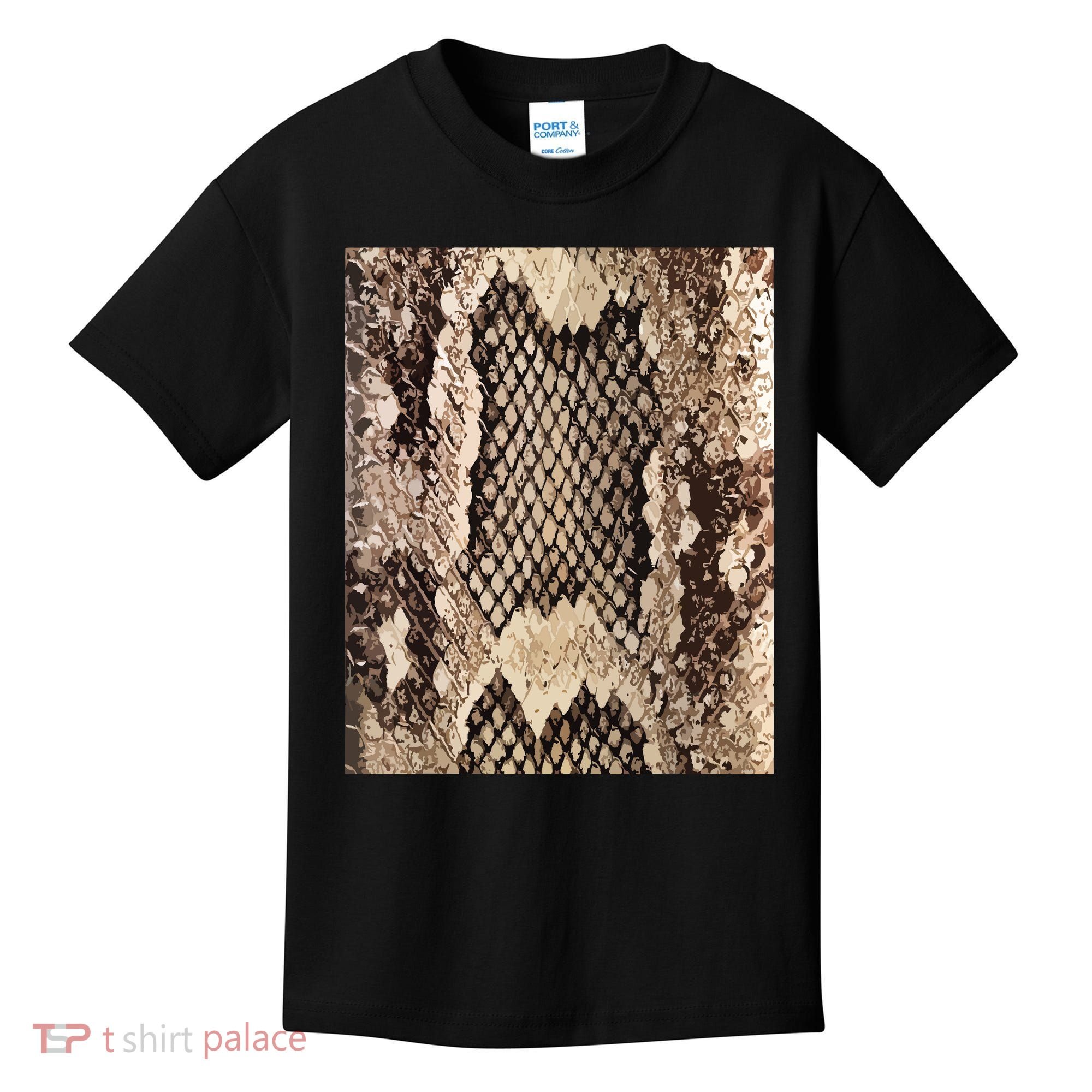 Snakeskin Print Snake Reptile Animal Rattlesnake Kids T-Shirt