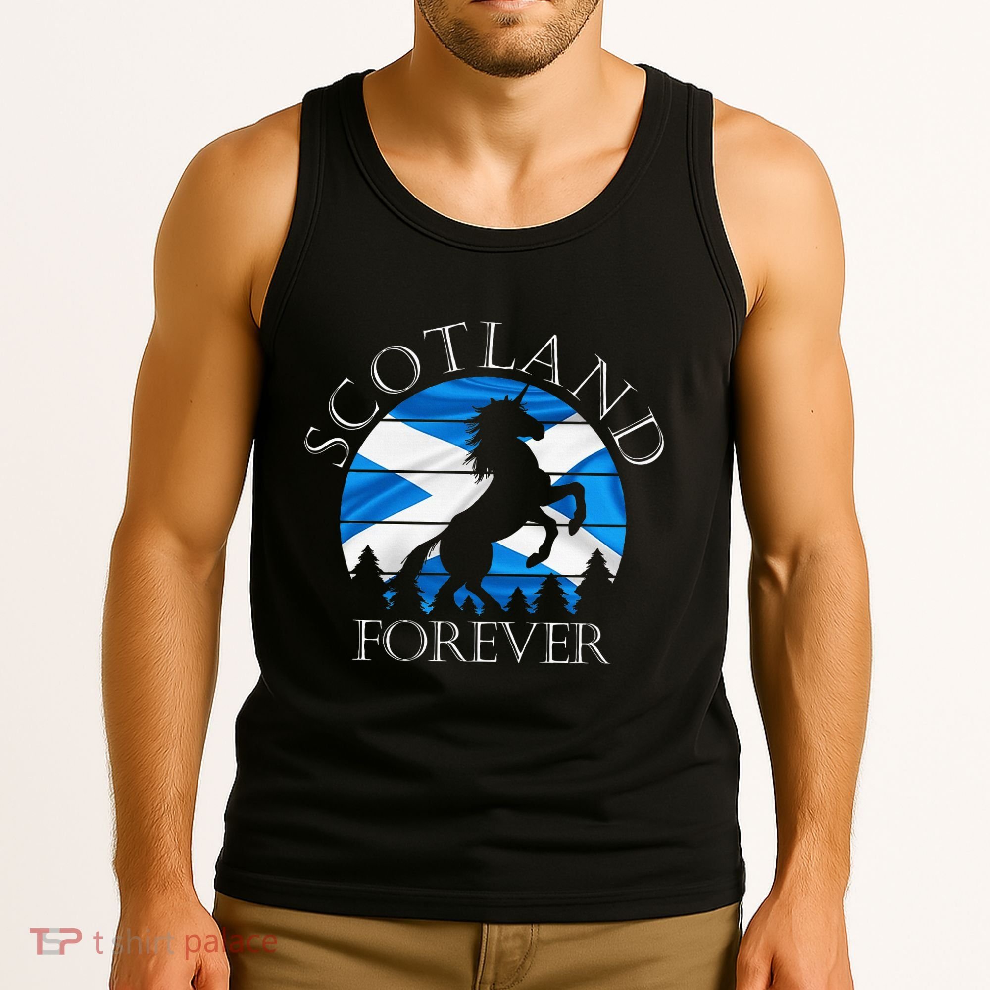 Scottish Pride Scotland Unicorn Scotland Flag Saltire Tank Top