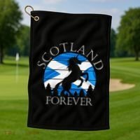 Scottish Pride Scotland Unicorn Scotland Flag Saltire Golf Towel thumb 1