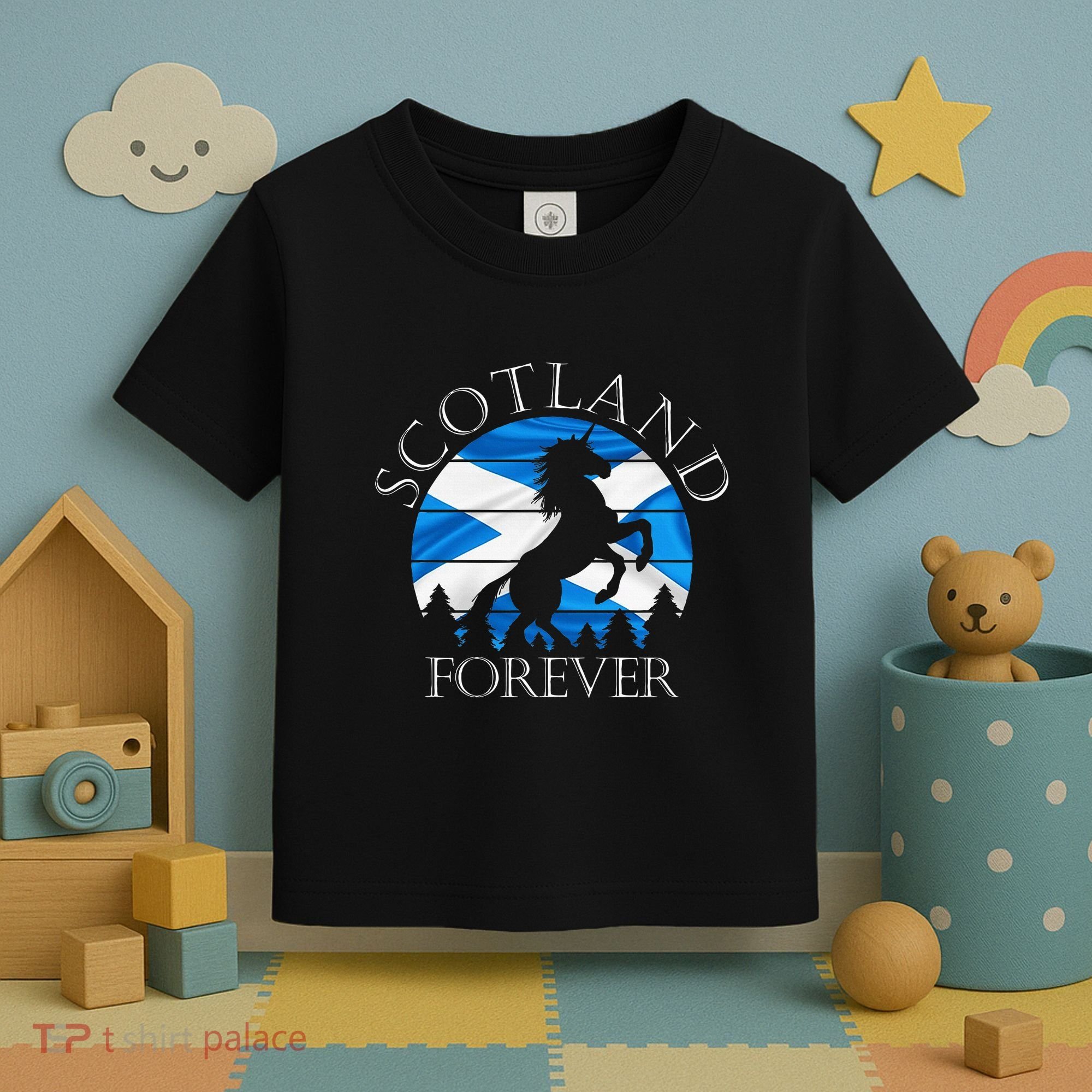 Scottish Pride Scotland Unicorn Scotland Flag Saltire Toddler T-Shirt