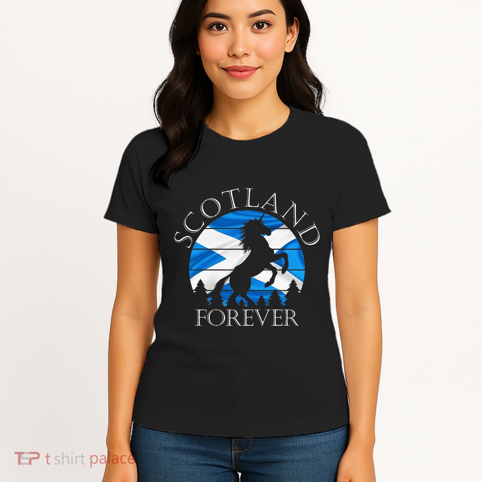 Scottish Pride Scotland Unicorn Scotland Flag Saltire Women's T-Shirt