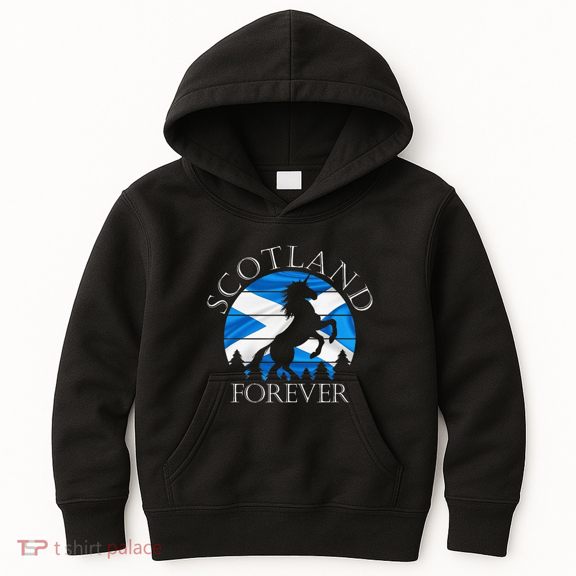 Scottish Pride Scotland Unicorn Scotland Flag Saltire Kids Hoodie
