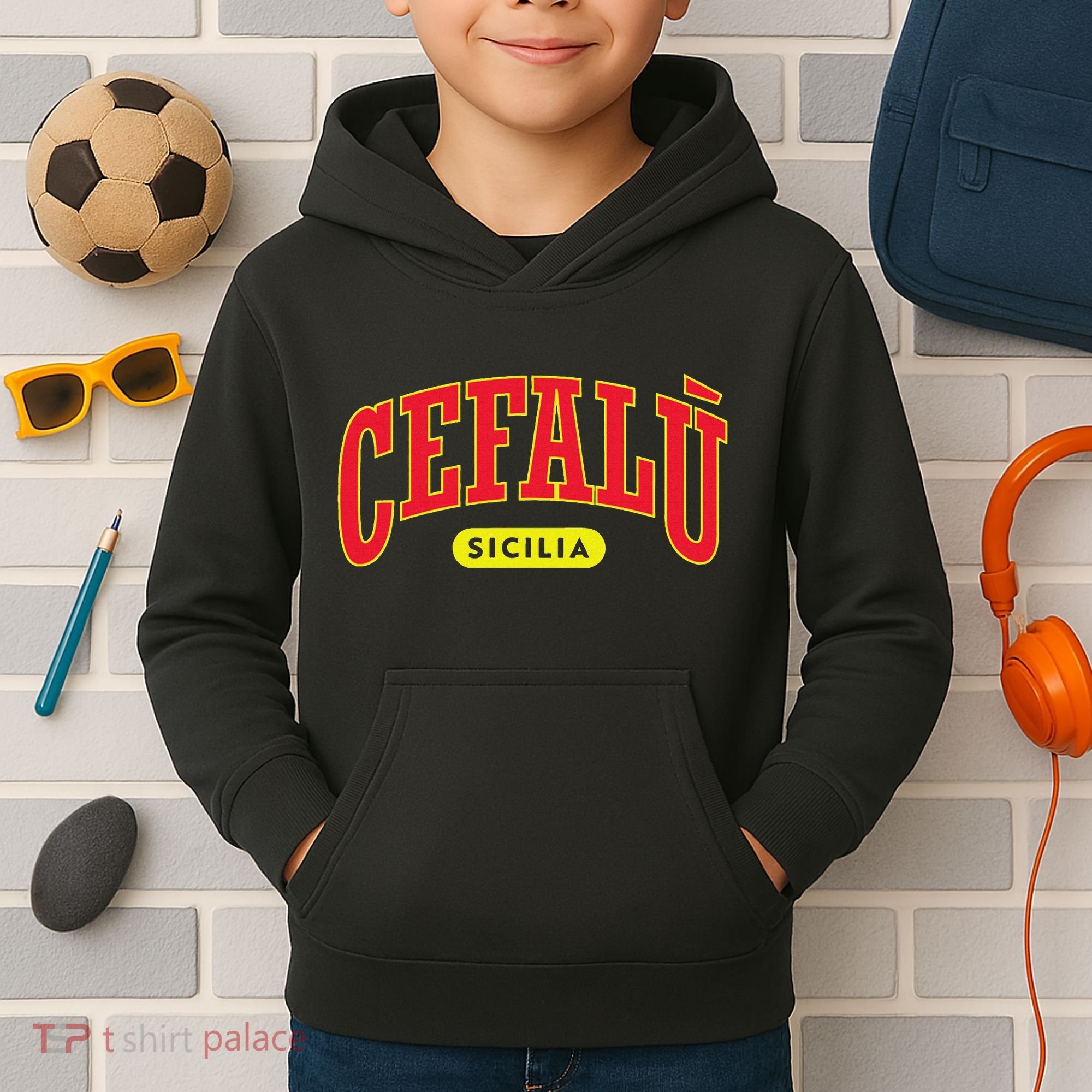 Sicilian Pride Style Cefalu Kids Hoodie