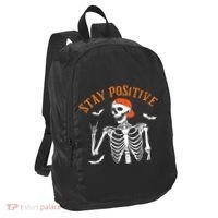 Stay Positive Skeleton Spooky Season Halloween Retro Funny Gift Port Authority Crush Ripstop Backpack thumb 1
