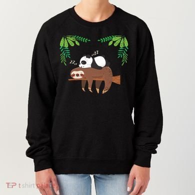 Sleeping Panda Sloth Gift Women's Sweatshirt