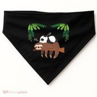 Sleeping Panda Sloth Gift USA-Made Doggie Bandana thumb 0